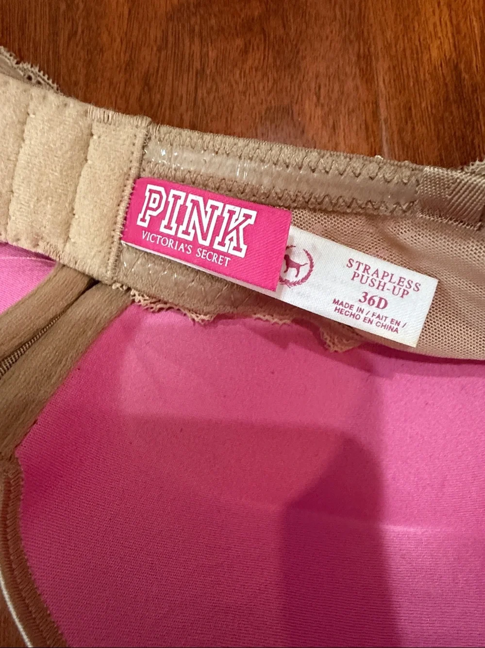 Victoria's Secret Pink  strapless  Bra 36D